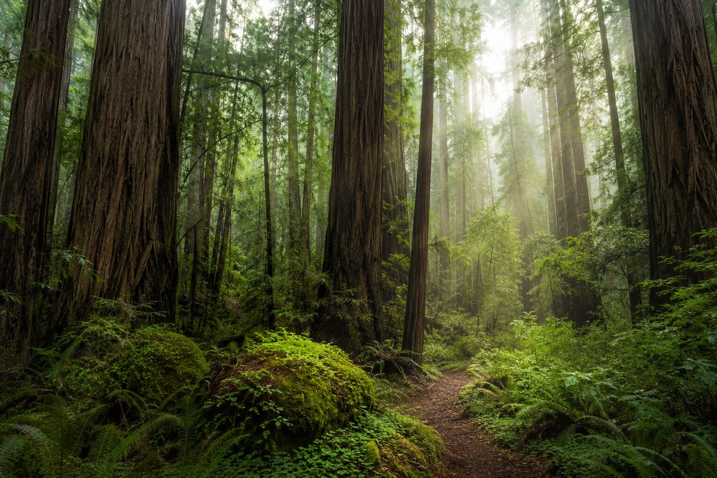 Ancient coastal redwood forest on 4.3 private acres near Trinidad, California