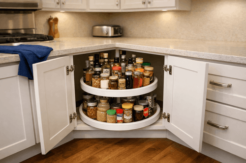 Corner Cabinet Rescue: Lazy Susan That Ends the Back-Reach Struggle