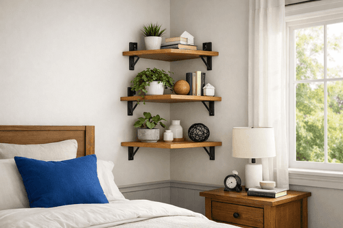 Corner Space Rescue: Three-Tier Floating Shelves That Actually Fit