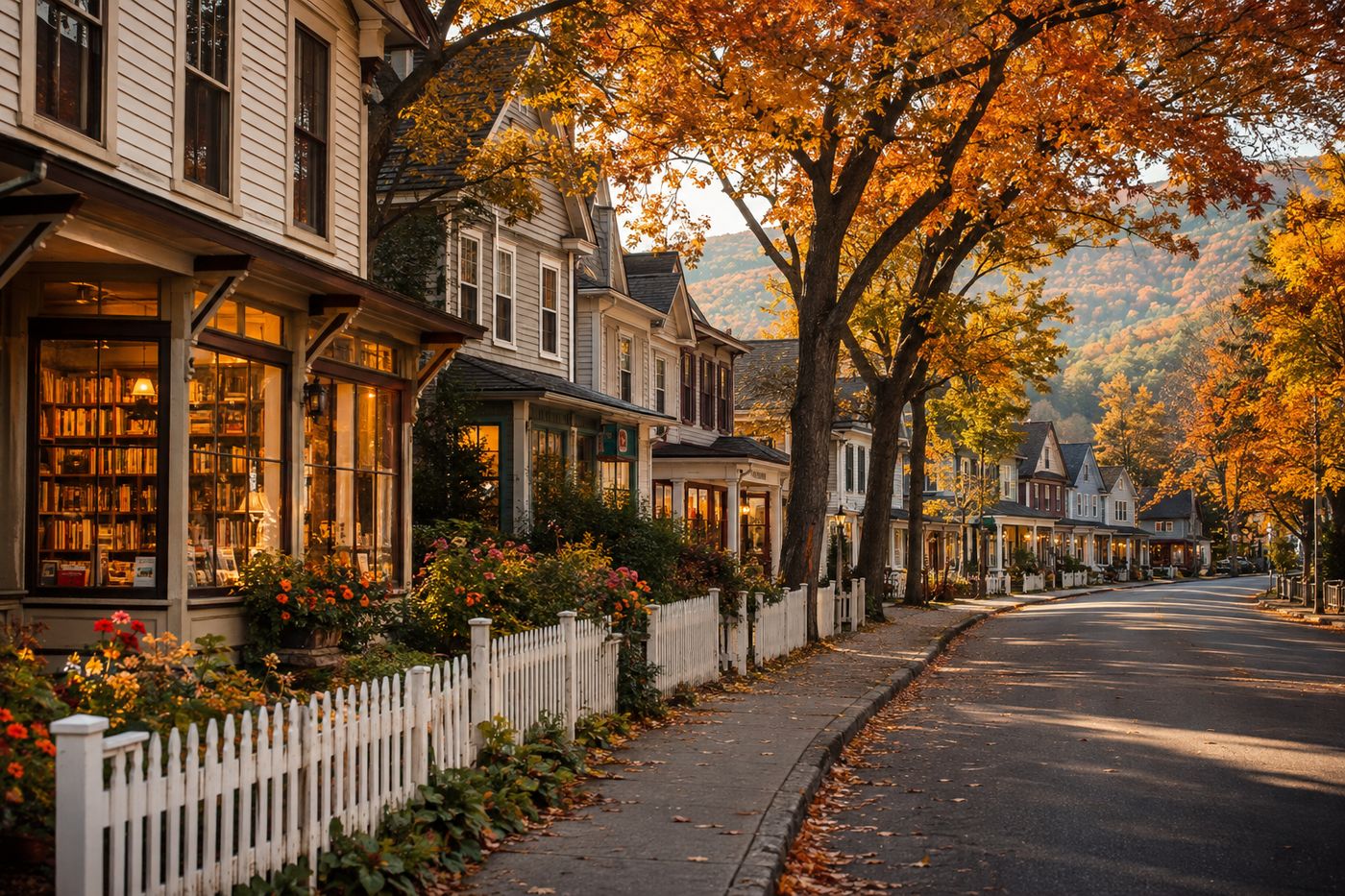 Charming white cottage with picket fence and cutting garden in Hobart, New York