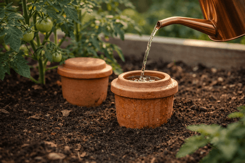 DIY Terra Cotta Irrigation Reservoirs for $10