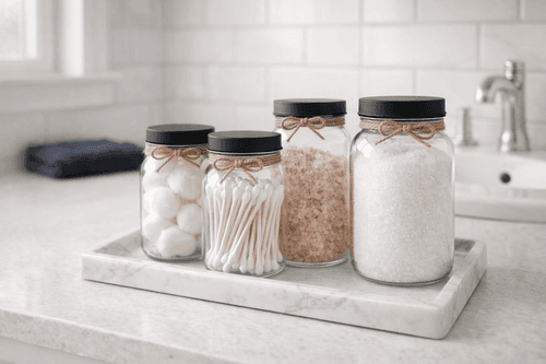 Glass Jar Bathroom Storage: Free Containers That Look Expensive
