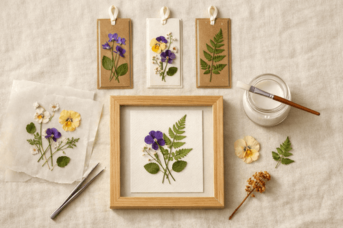 Press Spring Flowers Into Bookmarks and Art